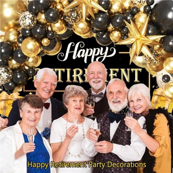 Black and Gold Balloons Garland Arch Kit,137pcs Gold Black Balloons for Birthday - Picture 6 of 16